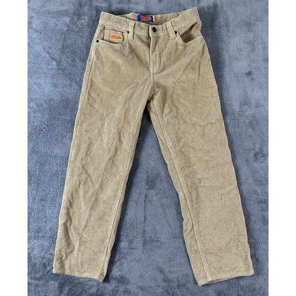 Empyre Pants Women's Size 26 Relax Corduroy Beige Adjustable Waist Street Y2K - Picture 1 of 8